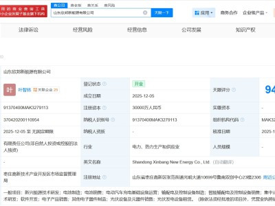 欣旺达动力科技公司在山东成立新能源公司 注册资本3亿
