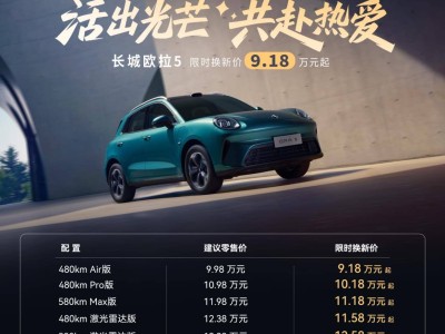 欧拉5上市！9.18万起售，智能科技加持，纯电续航最高达580km