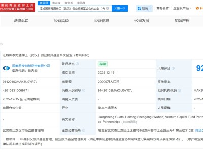 神工股份、国泰海通等在武汉成立创投基金 出资额2亿