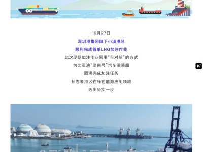 小漠港区首单LNG加注落地，助力比亚迪“出海舰队”加速远航