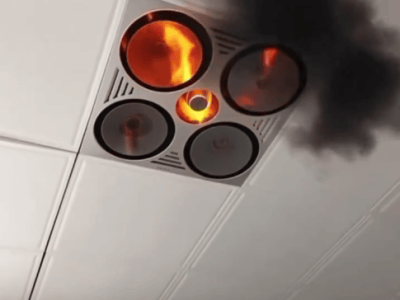 女子洗澡后切换浴霸功能突发起火，日常用法随意隐患大需警惕