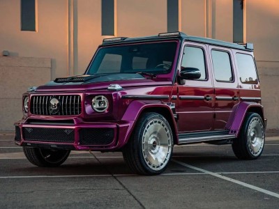 紫色涂装碰撞硬朗G级！Brabus套件与Forgiato轮毂打造独特豪华越野范儿