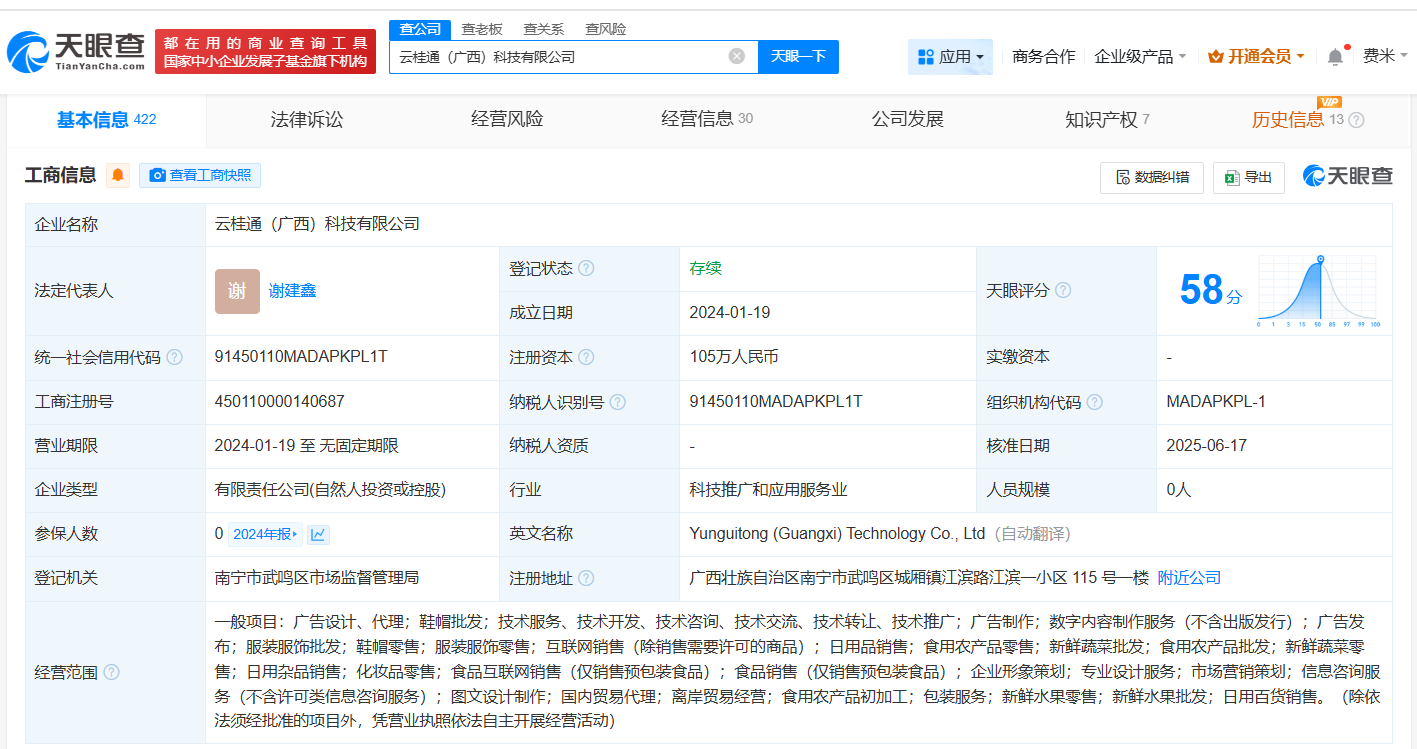 公司注册信息