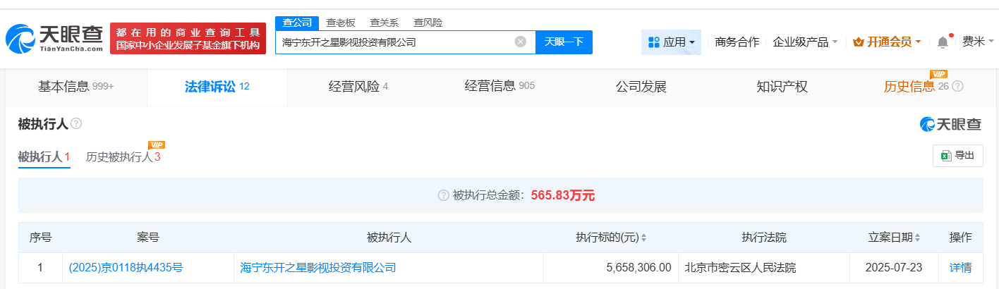 被执行信息截图