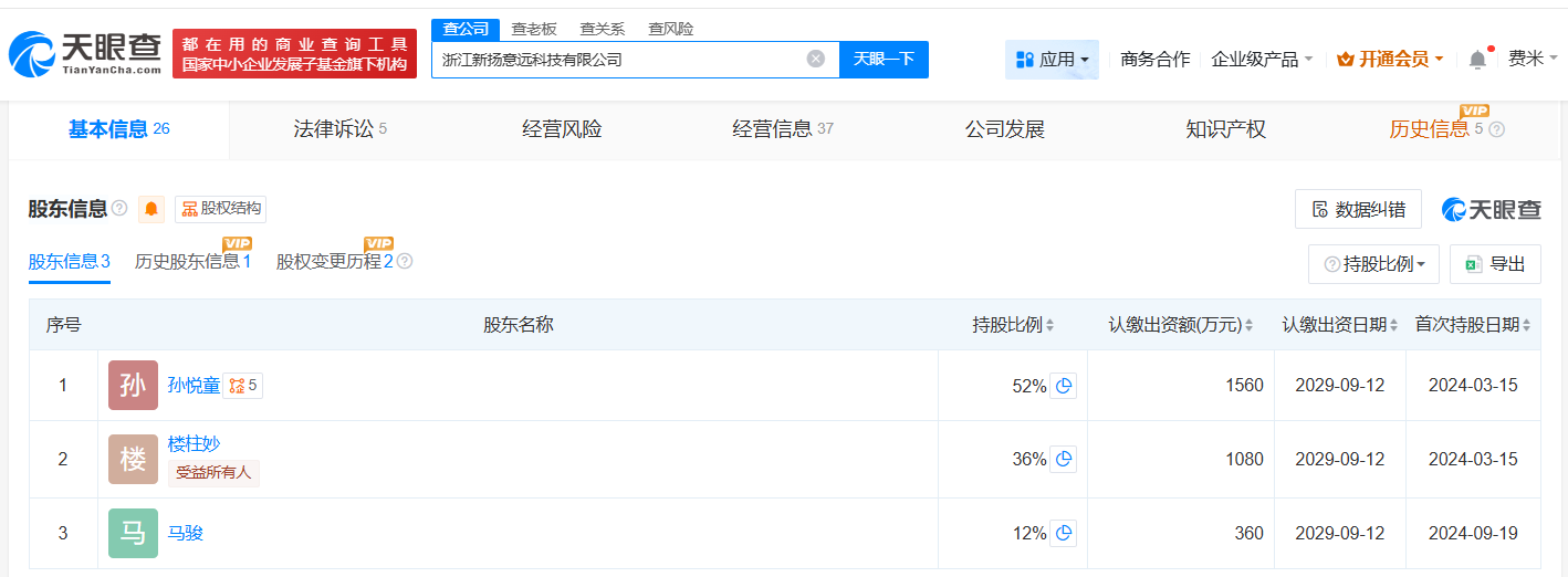 公司相关注册信息截图