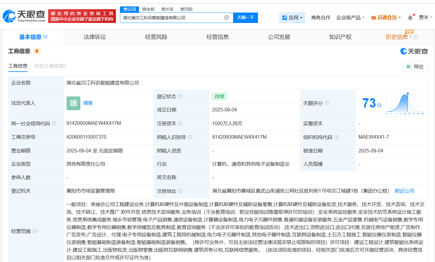 公司注册信息图