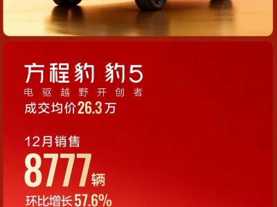 比亚迪方程豹2025年成绩亮眼：全年销量超23万，多车型单月表现突出