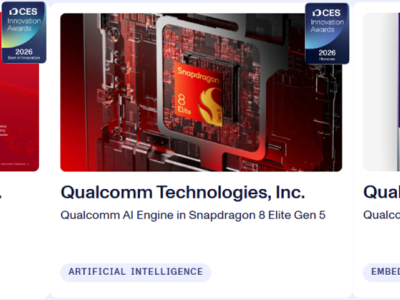 高通三款产品斩获CES 2026创新奖，骁龙可穿戴平台引领技术新突破
