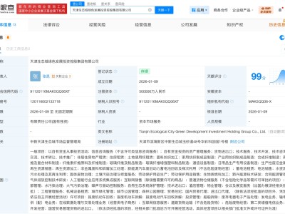 天津生态城绿色发展投资控股集团登记成立 注册资本50亿