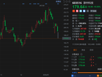 A股异动丨淳中科技跌停 25年盈利大增但营收下降 人工智能业务收入大降95%