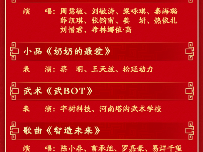 今晚见！中央广播电视总台《2026年春节联欢晚会》节目单发布