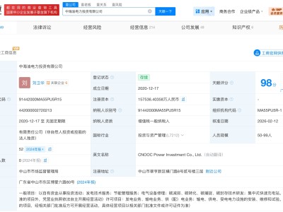中海油电力投资公司增资至15.8亿 增幅约9%