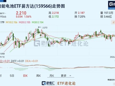 碳酸锂期货大涨+1月新型储能新增装机同比翻倍，储能电池ETF易方达(159566)标的指数上涨1.63%