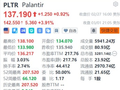 美股异动丨Palantir夜盘涨近4%，美媒曝美国在空袭伊朗时使用Anthropic技术