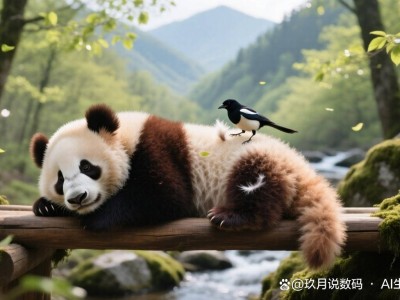 秦岭春日暖阳下：七仔与喜鹊的温柔互动，绘就自然共生的美好画卷