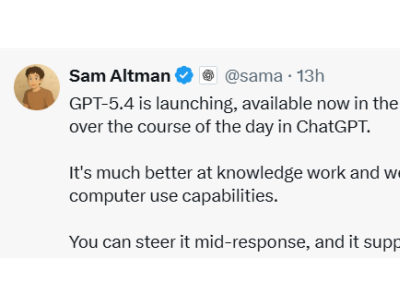 最强模型GPT-5.4突袭！软银举债400亿梭哈OpenAI