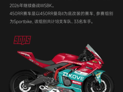 凯越450RR曼岛Ⅱ焕新登场：价格亲民升级多，能否力压春风四缸SR？