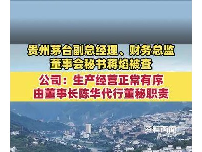 贵州茅台蒋焰被查引关注 生产经营未受影响 董事长陈华暂代董秘