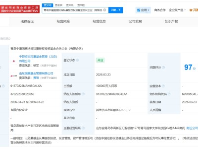 中银资产等在青岛成立私募股权投资基金 出资额10亿