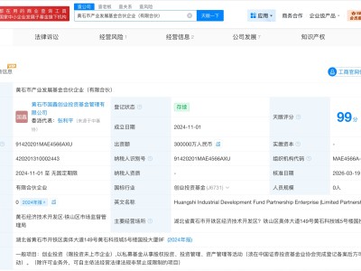 黄石市产业发展基金增资至30亿 增幅275%