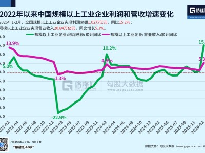 中国1-2月规模以上工业企业利润增长15.2%