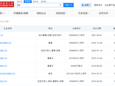 辞任金山云非执行董事后，雷军商业版图：关联超80家企业涉多领域