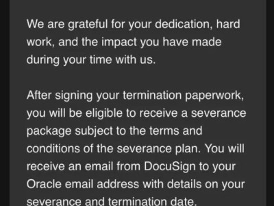 突发大裁员！甲骨文3万人一觉睡醒工作没了