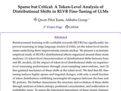 阿里巴巴研究揭示：AI训练中极少数关键位置驱动模型性能跃升