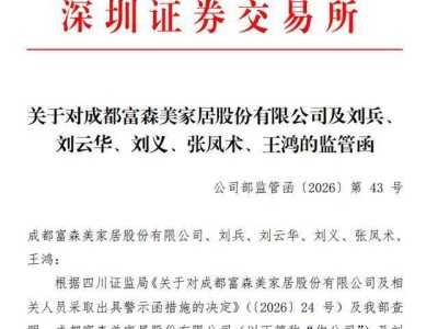 富森美内控存缺陷财务核算不规范，董事长刘兵等五人领警示函