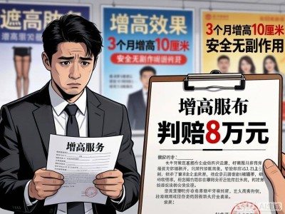 32岁男子2万买增高服务“梦碎”，法院判赔8万，成人增高骗局何时休？
