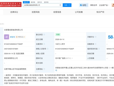 阳光电源在合肥成立新能源新公司 注册资本100万