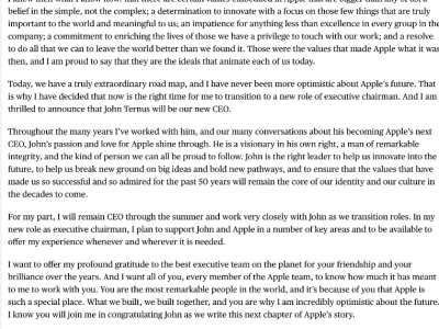 苹果换帅！接任者特努斯的7道“必答题”