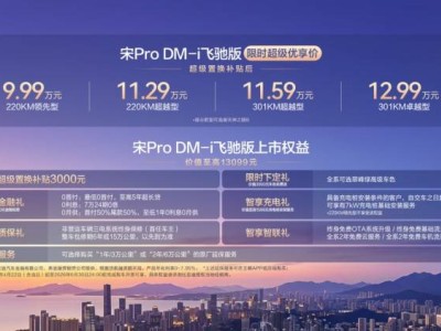 比亚迪宋Pro DM-i飞驰版上市，续航升级配智驾，9.99万起开启家用新体验