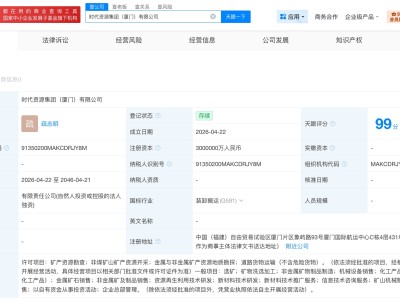 宁德时代在厦门成立时代资源集团 注册资本300亿
