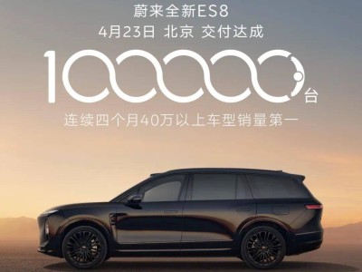 蔚来全新ES8达成100000台交付 215天创40万以上高端车型新纪录