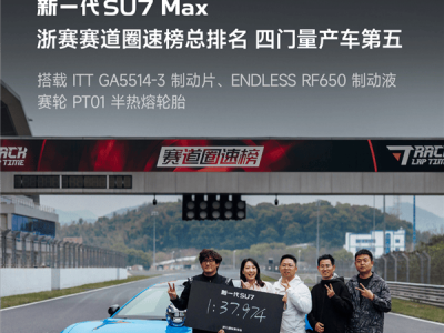 新一代小米SU7 Max浙赛显实力 升级原厂部件成50万内四门车“性能王”