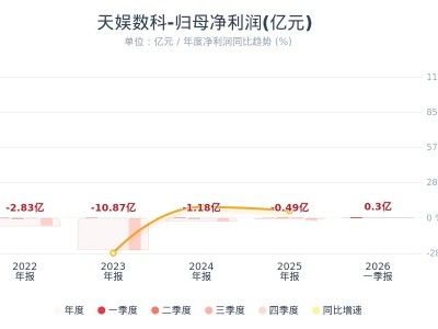 天娱数科：第一季度净利润同比增长476.94%